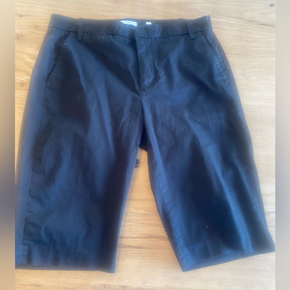 Vince Women’s Charcoal Flat Front‎ Bermuda Shorts 12 Preloved